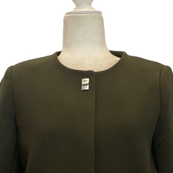 Philosophy Fern Green Crop Blazer with Silver Hardware Closure - Picture 10 of 12